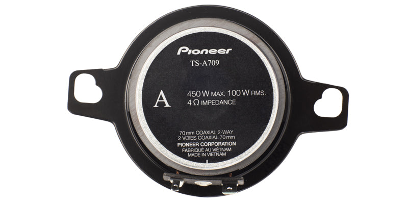 Pioneer 2-3/4” – 2-Way 450 W Max power 16mm Tweeter – Coaxial Speaker (TS-A709)Pair - Extreme Electronics