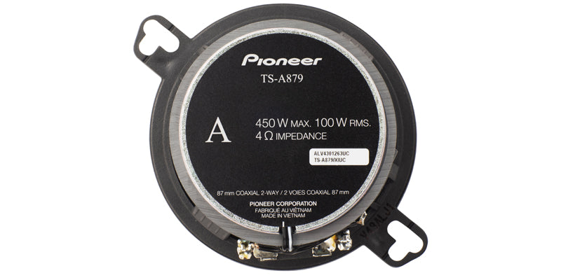 Pioneer 3-1/2” – 2-Way  450 W Max power 25mm Tweeter – Coaxial Speaker (TS-A879)Pair - Extreme Electronics
