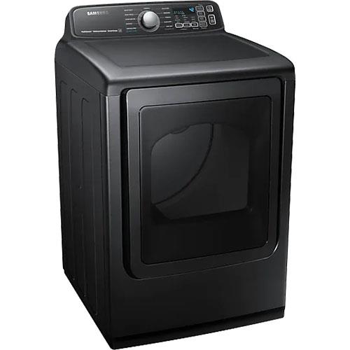 SAMSUNG 7.4 Cu. Ft. Electric Steam Front Load Dryer with Steam Sanitize+, Black Stainless Steel (DVE50T7455V/AC) - Extreme Electronics