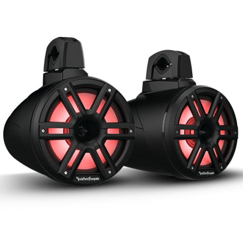 Rockford Fosgate M2WL-8HB M2 8” Color Optix™ 2-Way Horn Wake Tower Speakers - Black (M2WL8HB) - Extreme Electronics 