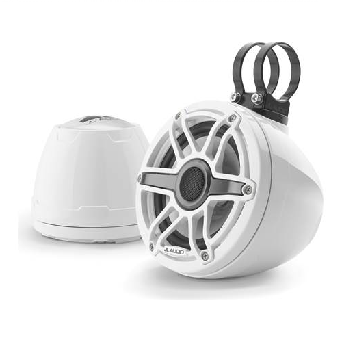 JL AUDIO M6 Series 6-1/2" VEX Wakeboard Tower Speakers Gloss White Sport Grilles, Pair (93410) - Extreme Electronics