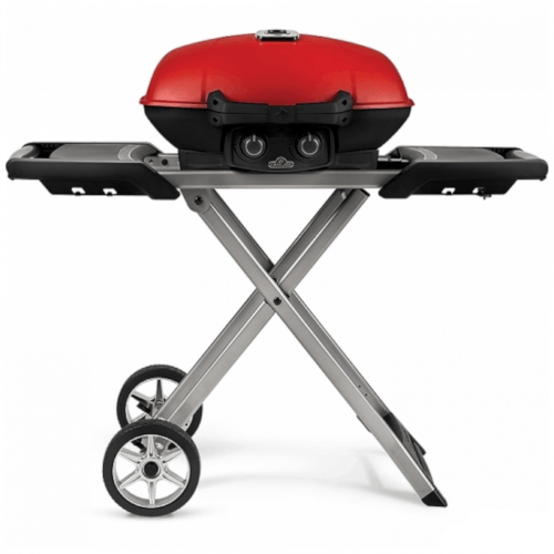 NAPOLEON Travel Q 285X Portable Propane Grill With Scissor Cart and Griddle, Red (TQ285XRD1A) - Extreme Electronics