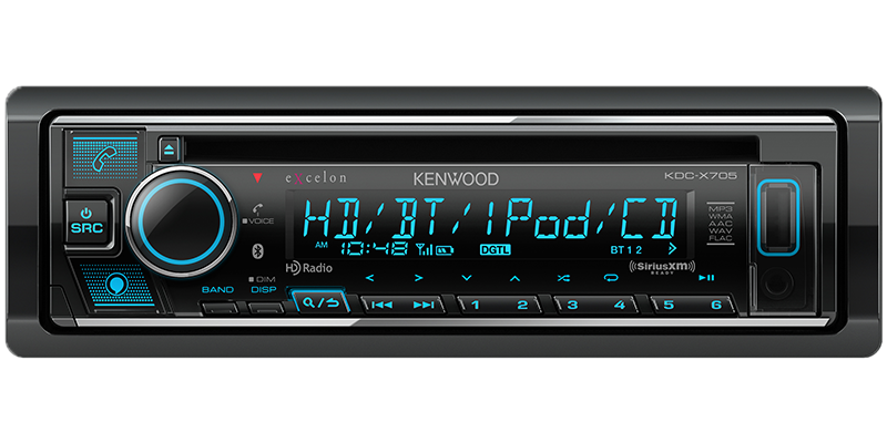 Kenwood CD Receiver with Bluetooth & HD Radio (KDCX705) - Extreme Electronics