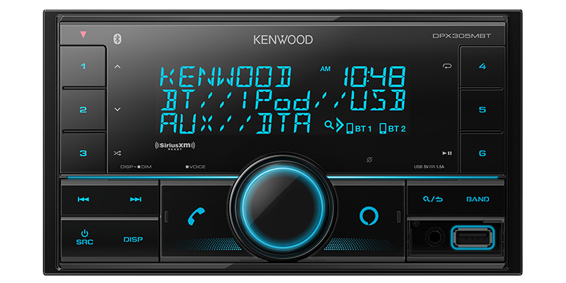 Kenwood Dual Din Sized Digital Media Receiver with Bluetooth (DPX305MBT) - Extreme Electronics