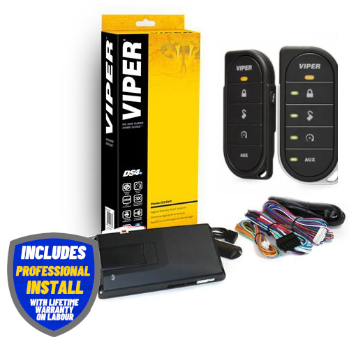 Viper 2-Way 5 Button Rechargeable LED Remote Car Starter With 1 Mile Range  (VIPERD9857V) Installed