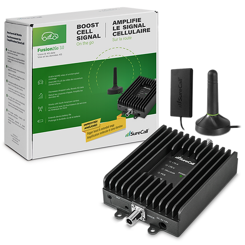 SureCall Fusion2Go 3.0 Signal Booster for Cars and Trucks 3G, 4G/LTE and 5G (SCFUSION2Go3CA) - Extreme Electronics