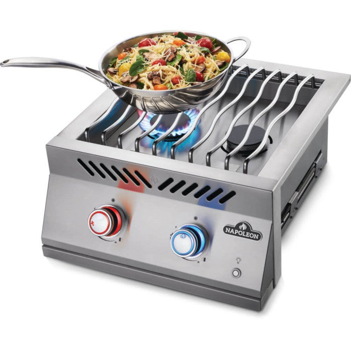 Napoleon Built In 700 Series Dual Range Top Burner With Stainless Steel Cover (BIB18RTPSS) - Extreme Electronics