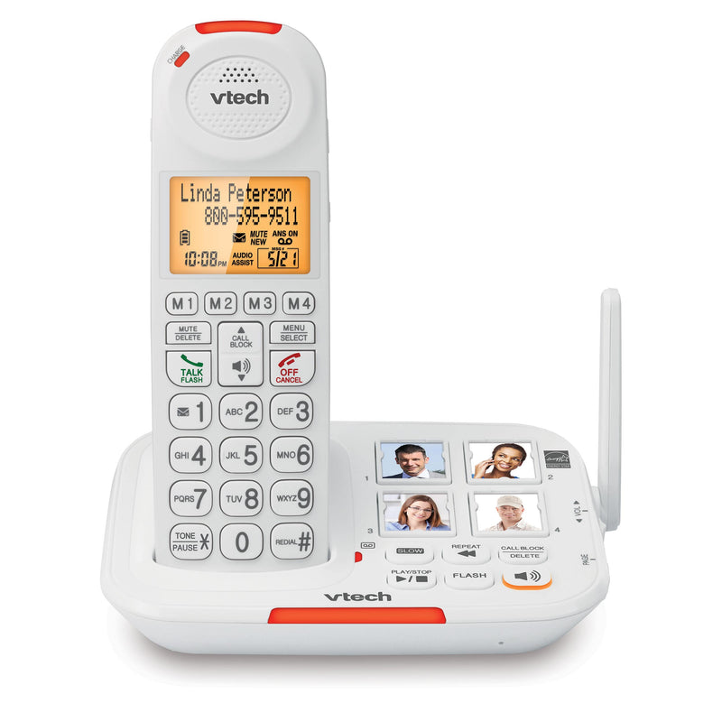 V-Tech Amplified Cordless Phone With Answering System Big Buttons , Extra Loud Ringer And Smart Call Blocker (SN5127) - Extreme Electronics