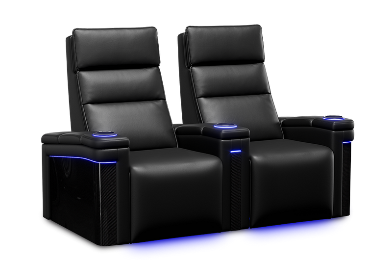 Valencia Monza Carbon Fiber Home Theater Seating (MONZACARBON) Pair - Extreme Electronics