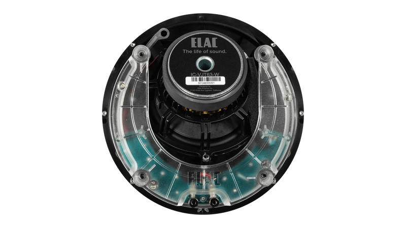 Elac 6.5" Angled In-Ceiling Speaker for Home Theater With 1" Jet Folded Ribbon Tweeter (IC-VJT63-W) - Extreme Electronics