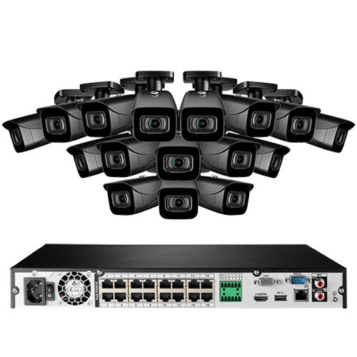 ExtremePro 4K 16 Channel Security System 16 All Weather 8MP 150FT Color Night Vision Listen in Audio and 3TB Expandable Hard Drive  (EXTPROBB6161F34CN) - Extreme Electronics