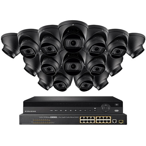 ExtremePro 4K 32 Channel Security System 32 All Weather 8MP 130FT Color Night Vision Listen in Audio and Expandable 8TB Hard Drive (DW23238K4CN) - Extreme Electronics