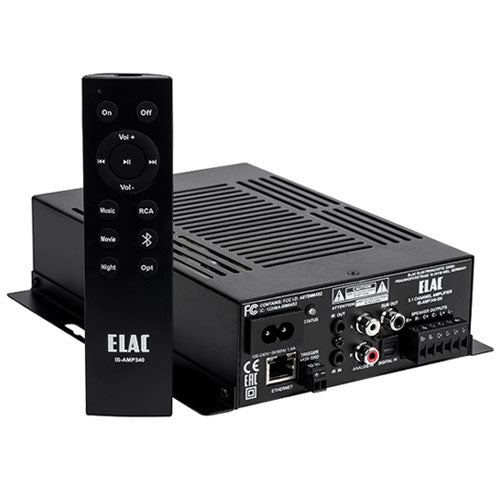 ELAC Integrator Series In/On Wall Amplifier with Dolby Digital and 3rd Party Control (IS-AMP340-BK) - Extreme Electronics 