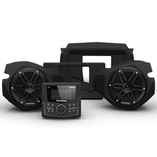 Rockford Fosgate RZR Stage 1: PMX-1 and Front Speaker Kit for Select Polaris® RZR® Models Gen-3 (RZR14-STG1) - Extreme Electronics
