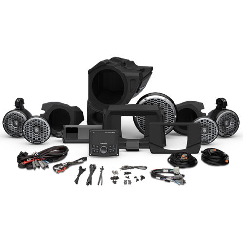 Rockford Fosgate RZR Stage 5: PMX-3, 1500 Watt, Front Color Optix™ Speaker, Subwoofer & Rear Speaker Kit for Select Polaris® RZR® Models (Gen-3) (RZR14-STG5) - Extreme Electronics 
