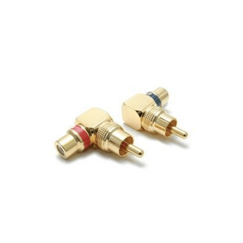 ULTRALINK Short Body Right Angle RCA Adapter, Pair (UL05242) - Extreme Electronics