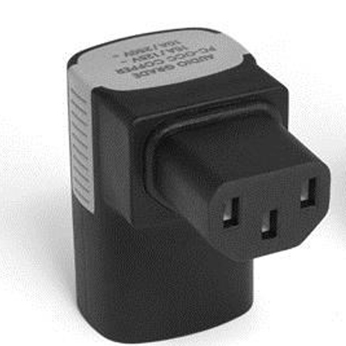 ULTRALINK Right Angle IEC Adaptor Ground Pin Down (IEC15A90D) - Extreme Electronics