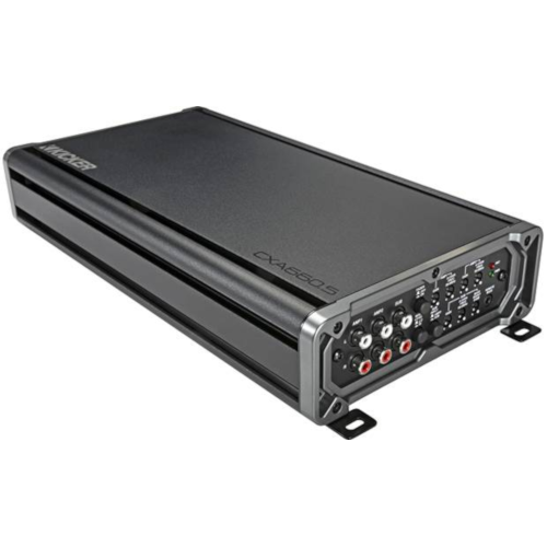 KICKER CX Series 5 Channel Car Amplifier, 65 Watt RMS x 4 at 4 Ohm + 300 Watt RMS x 1 at 2 Ohm (46CXA660.5) - Extreme Electronics