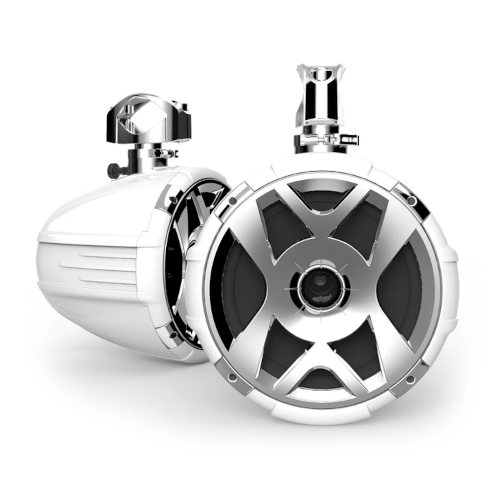 Exile Audio 9” HLCD Wakeboard Tower Speakers with Swivel Clamps, Pair (XM9HLCDWHITE) - Extreme Electronics