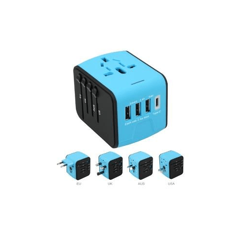 ULTRALINK Universal World Travel Adapter with 3 USB Ports (UP608BE) - Extreme Electronics