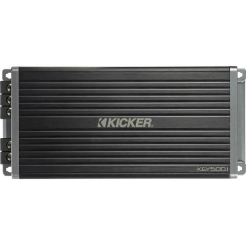 KICKER Compact Mono Subwoofer Amplifier With Automatic Tuning DSP, 500 Watt RMS at 1 Ohm  (47KEY500.1) - Extreme Electronics