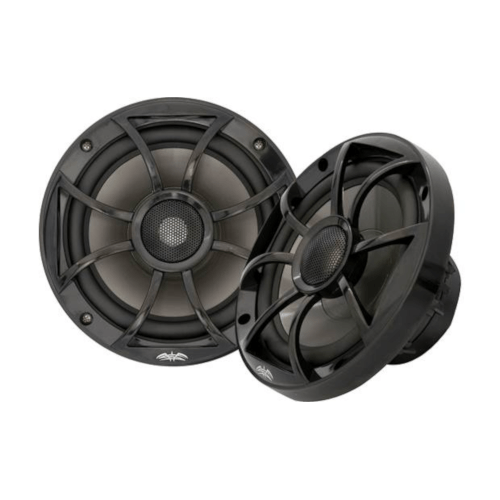 WET SOUNDS Recon 6 1/2" Coaxial Marine Speakers Black Open XS Grille, Pair (RECON6BG) - Extreme Electronics