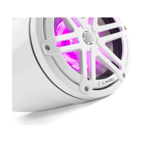 JL AUDIO M3 7.7" Enclosed Marine Coaxial Speakers With LED Lighting and Sport Grille White, Pair (93539) - Extreme Electronics