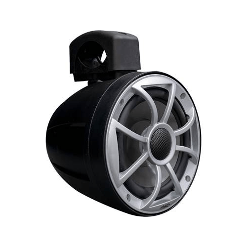 WET SOUNDS 6-1/2" Wakeboard Tower Speakers with RGB LED Lighting and Clamps Black W/Open Grille, Pair (RECONPOD6B) - Extreme Electronics