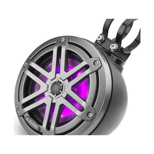 JL AUDIO M3 Series 6-1/2" VEX Wakeboard Tower Speakers With LED Lighting Matt Black With Gunmetal Sport Grilles (93403) - Extreme Electronics