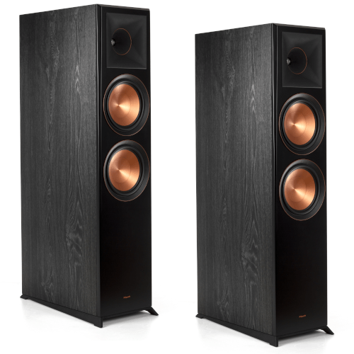 KLIPSCH Dolby Atmos Dual 8" Woofer Floorstanding Speakers Black, Pair (RP8060FAB) - Extreme Electronics