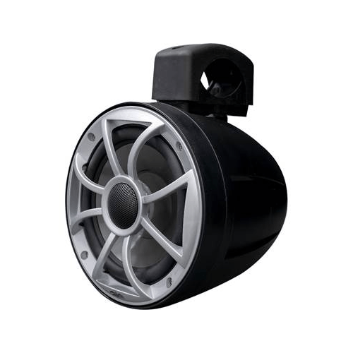 WET SOUNDS 6-1/2" Wakeboard Tower Speakers with RGB LED Lighting and Clamps Black W/Open Grille, Pair (RECONPOD6B) - Extreme Electronics