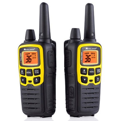 MIDLAND X-Talker Yellow Radios, Up To 32 Miles, Pair (T61VP3) - Extreme Electronics
