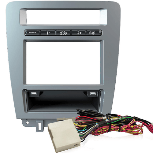iDATALINK Dash Kit for Select 2010-Up Ford Mustangs for Double-DIN Radios, Factory Gray (KIT-MUS1) - Extreme Electronics