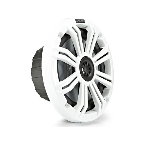 KICKER 6 1/2" 4 Ohm 2-Way Marine Speakers with 2 Sets of Grilles and LED Lighting, Pair (45KM654L) - Extreme Electronics