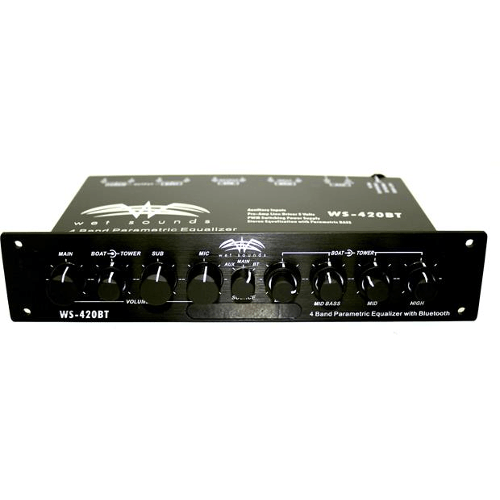 WET SOUNDS 4-Band Marine Equalizer With Aux Input and Bluetooth (WS420BT) - Extreme Electronics