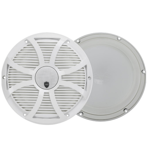 WET SOUNDS 10" 2-Way Coaxial White Marine Speakers With LED Lighting Closed SW Grille, Pair (REVO10CXSWW) - Extreme Electronics