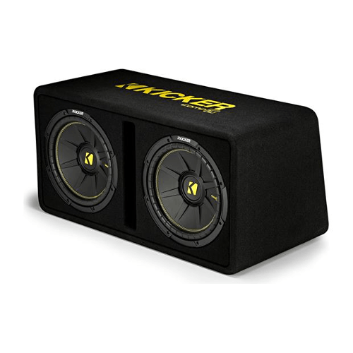 KICKER CompC Series Ported Enclosure With Dual 10" Subwoofers (44DCWC102) - Extreme Electronics