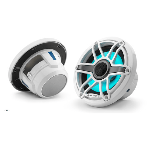 JL AUDIO 6 1/2″ Sport Grille Marine Speakers With LED Lights, White, Pair (93726) - Extreme Electronics