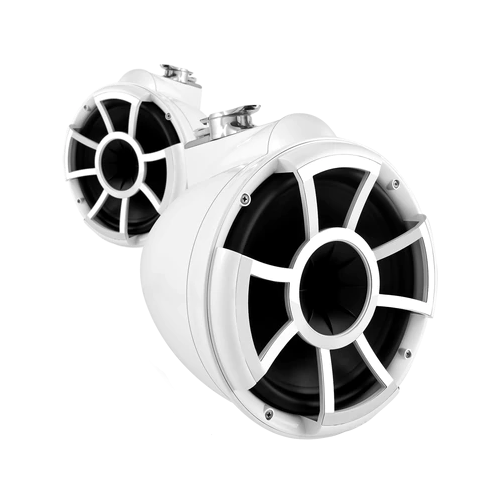 Wet Sounds 10" EFG 4 Ohm EFG™ HLCD White Tower Speakers, Pair (REV10W) - Extreme Electronics