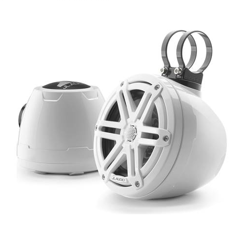 JL AUDIO M3 Series 6-1/2" VEX Wakeboard Tower Speakers Gloss White With White Sport Grilles (93400) - Extreme Electronics