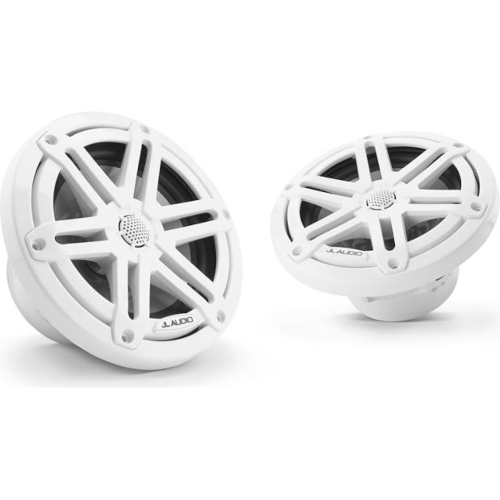 JL AUDIO M3 7.7" Marine Speakers With LED Lighting Gloss White With Sport Grilles, Pair (93523) - Extreme Electronics