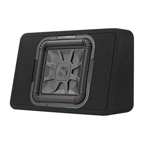 KICKER Shallow Mount Sealed Enclosure With  L7T Series 2 Ohm 12" Subwoofer (46TL7T122) - Extreme Electronics