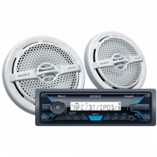 SONY Marine Audio Package Digital Media Receiver and One Pair 6 1/2" Marine Speakers (DXSM5511BT) - Extreme Electronics