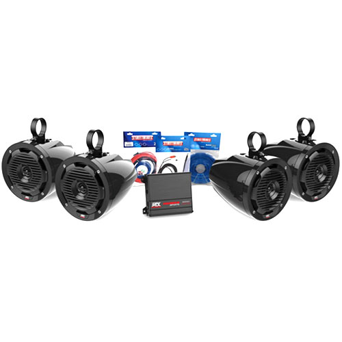 MTX Audio 2-Channel Amplifier and 4 Roll Cage Speaker Package (ORVKIT2) - Extreme Electronics