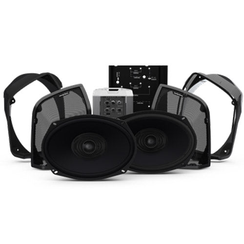 Rockford Fosgate HD14RK-STAGE2 2014+ Road King® 2-Speaker & Amp Kit (HD14RKSTAGE2) - Extreme Electronics 