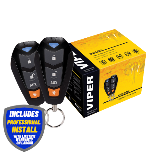VIPER 1-Way 4 Button Remote Car Alarm With 1500 Ft Range - Includes Installation(VIPER3105V) - Extreme Electronics