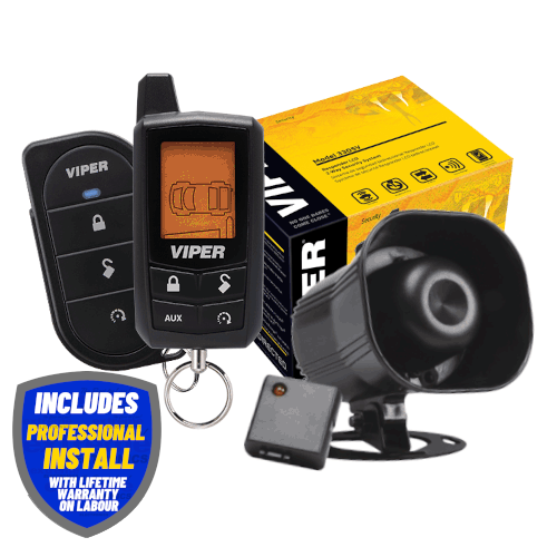 VIPER 2-Way 4 Button LCD Remote Car Alarm With 1500 Ft Range - Includes Installation(VIPER3305V) - Extreme Electronics