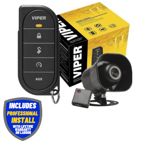 VIPER 1-Way 5 Button LED Remote Car Alarm With 1500 Ft range - Includes Installation (VIPER3606V) - Extreme Electronics