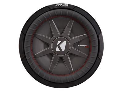 12" Kicker CompRT All-weather Slim Subwoofer with a 1Ω Dual Voice Coil - 43CWRT121