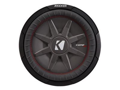 12" Kicker CompRT All-Weather Thin Mount Subwoofer with a 2Ω Dual Voice Coil - 43CWRT122